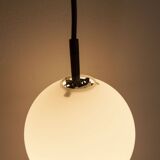 1970 white opaline tulip cone pendant lights (6 available)