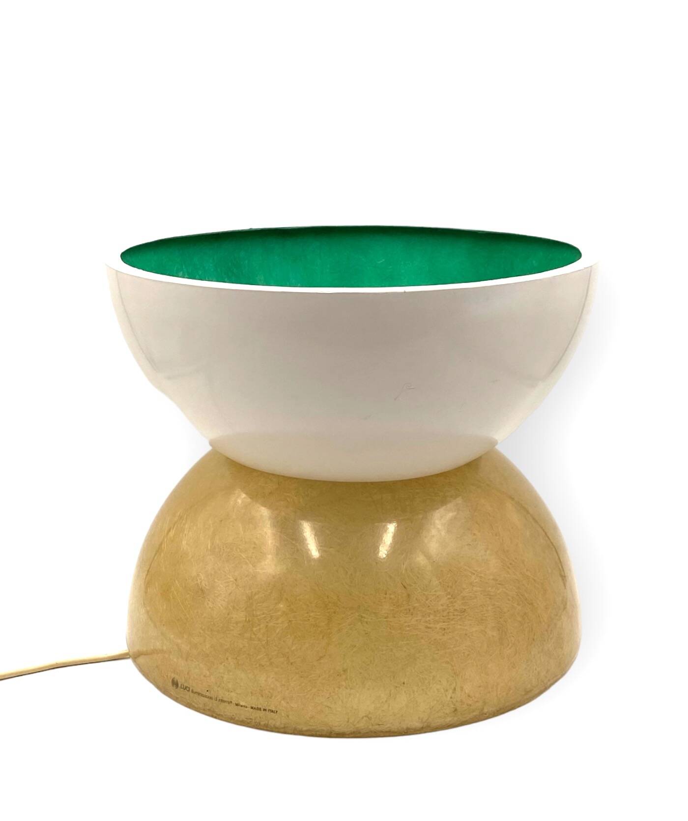 Planter / Pot fiberglass lamp, Luci Milano Italy, 1970s