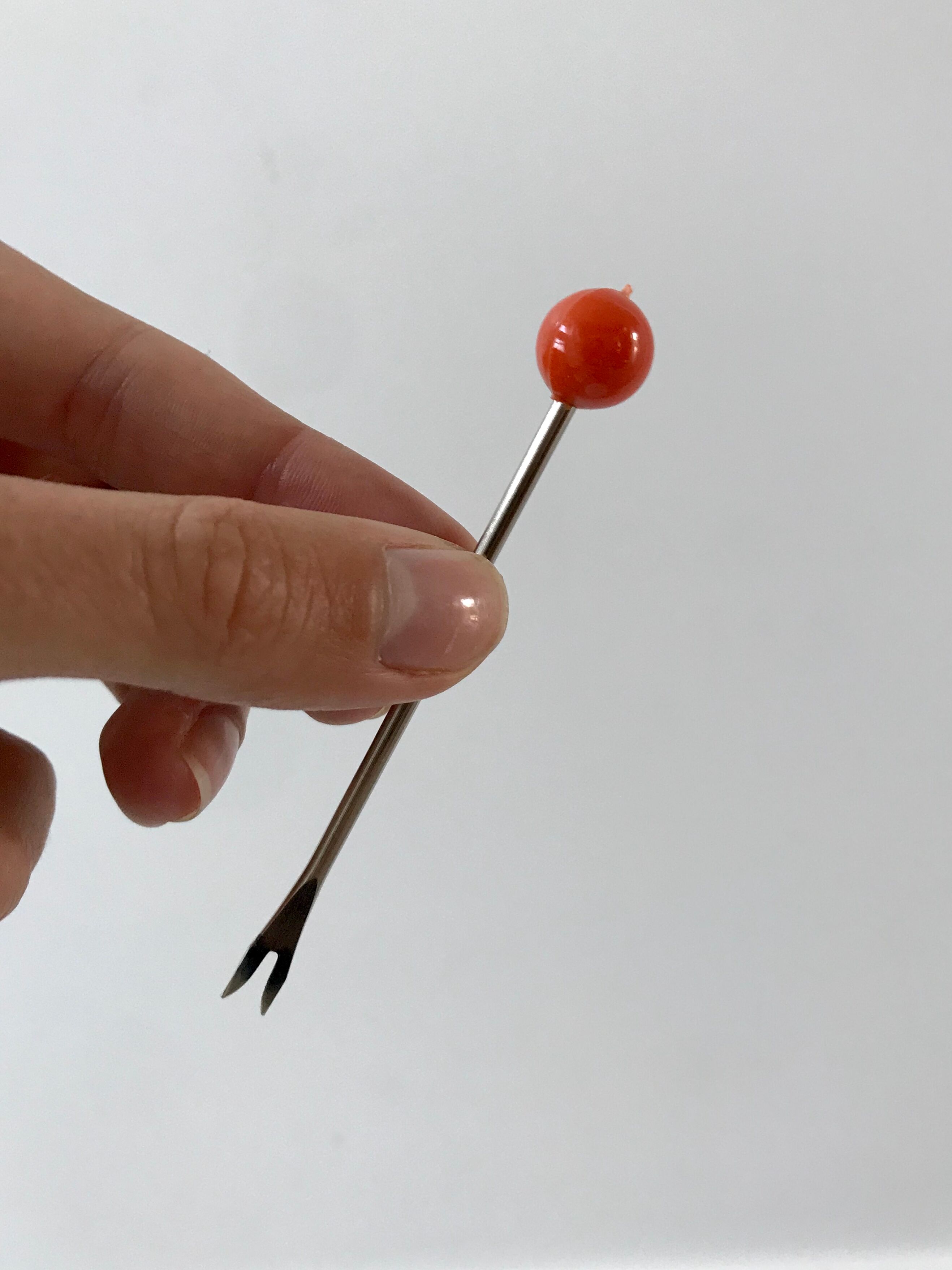 Set of seafood cutlery (ladle and 6 peaks) colorful 60s