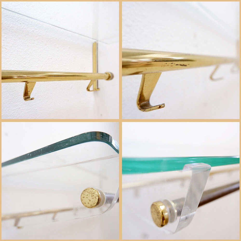 Minimalist wall coat rack, 1960s