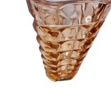 Vase vintage en verre pressé Rosaline