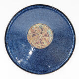 Centerpiece - email of limoges-geometric pattern mid century