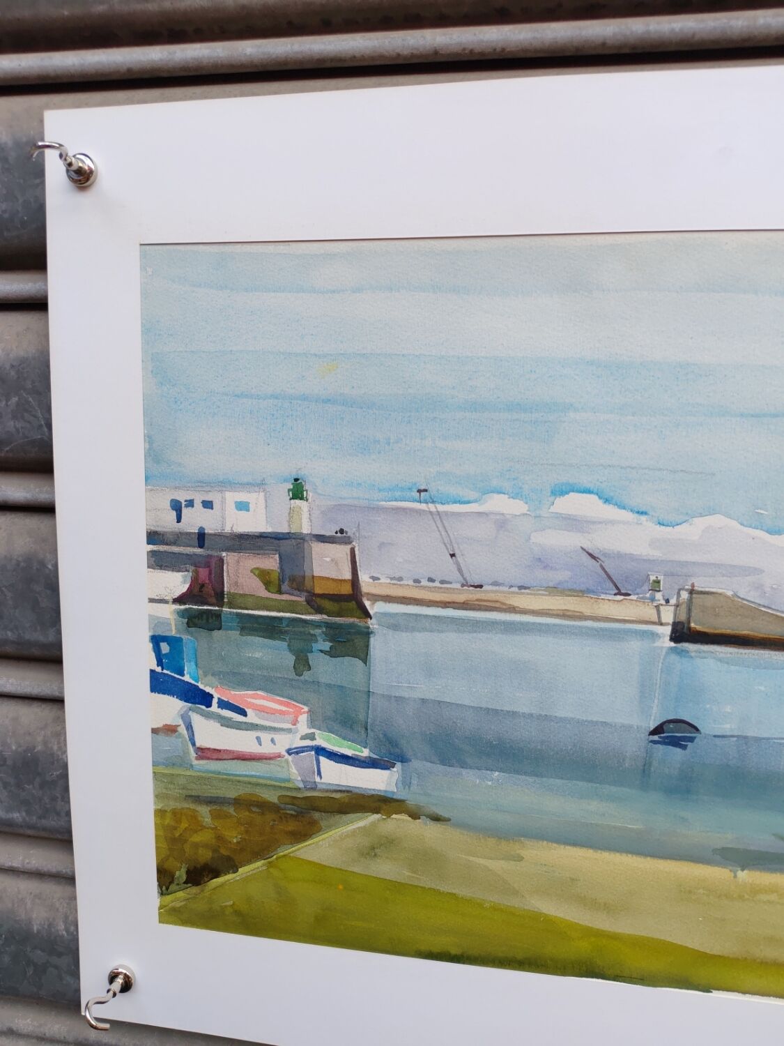 Watercolour by Michel Roubille, the island of Yeu 1981.