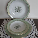 Plats de service L'amandinoise et assiettes creuses , en faience de Saint Amand , Saint Tropez