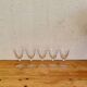 Lot de 5 verres à vin en verre ciselé vintage