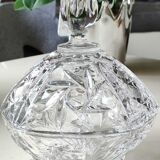Vintage hexagonal Bohemian crystal bonbonnière/sweetener