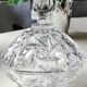 Vintage hexagonal Bohemian crystal bonbonnière/sweetener