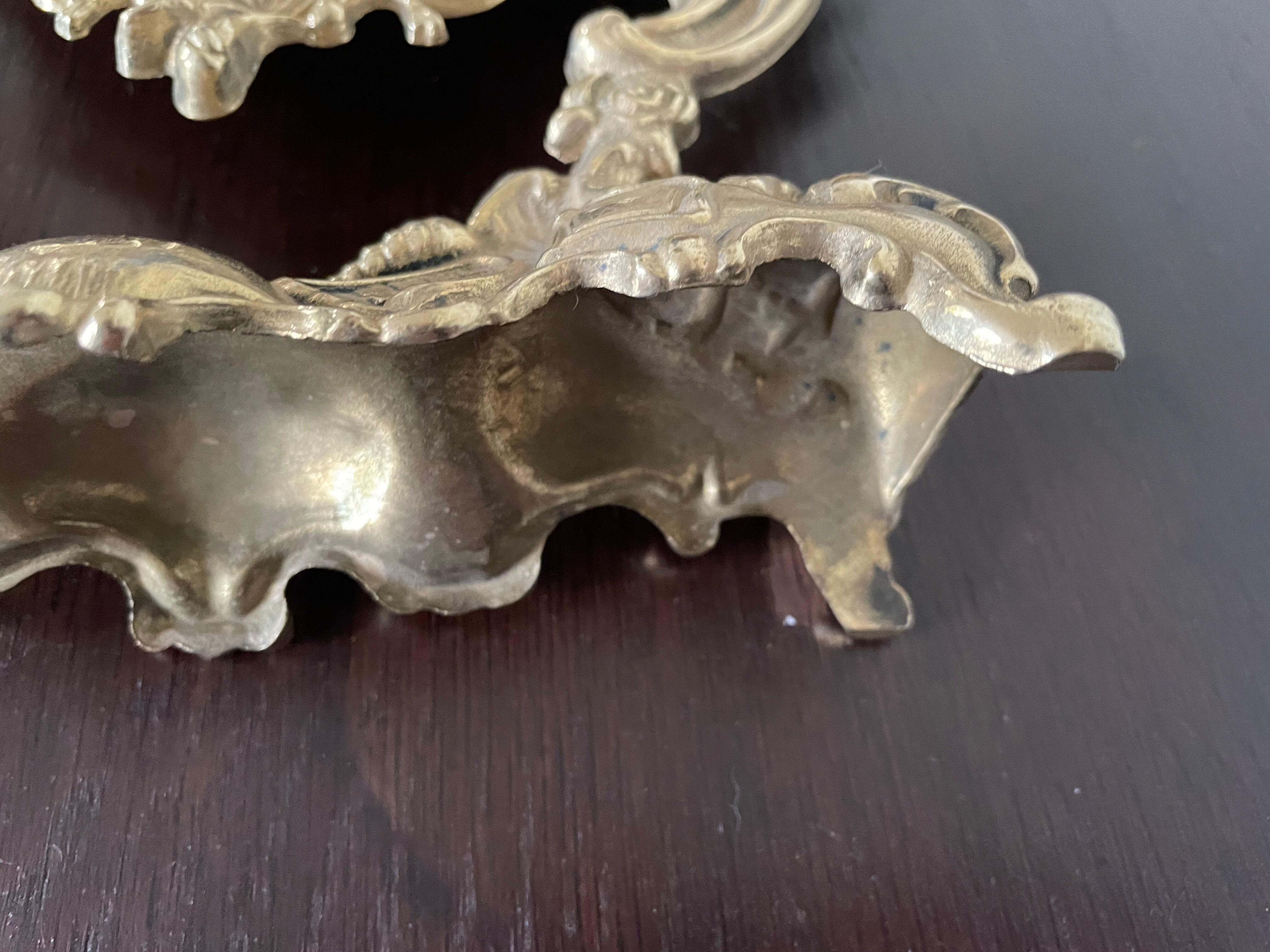 Psyche mirror in gilded bronze 34 X 31cm