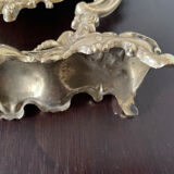 Psyche mirror in gilded bronze 34 X 31cm