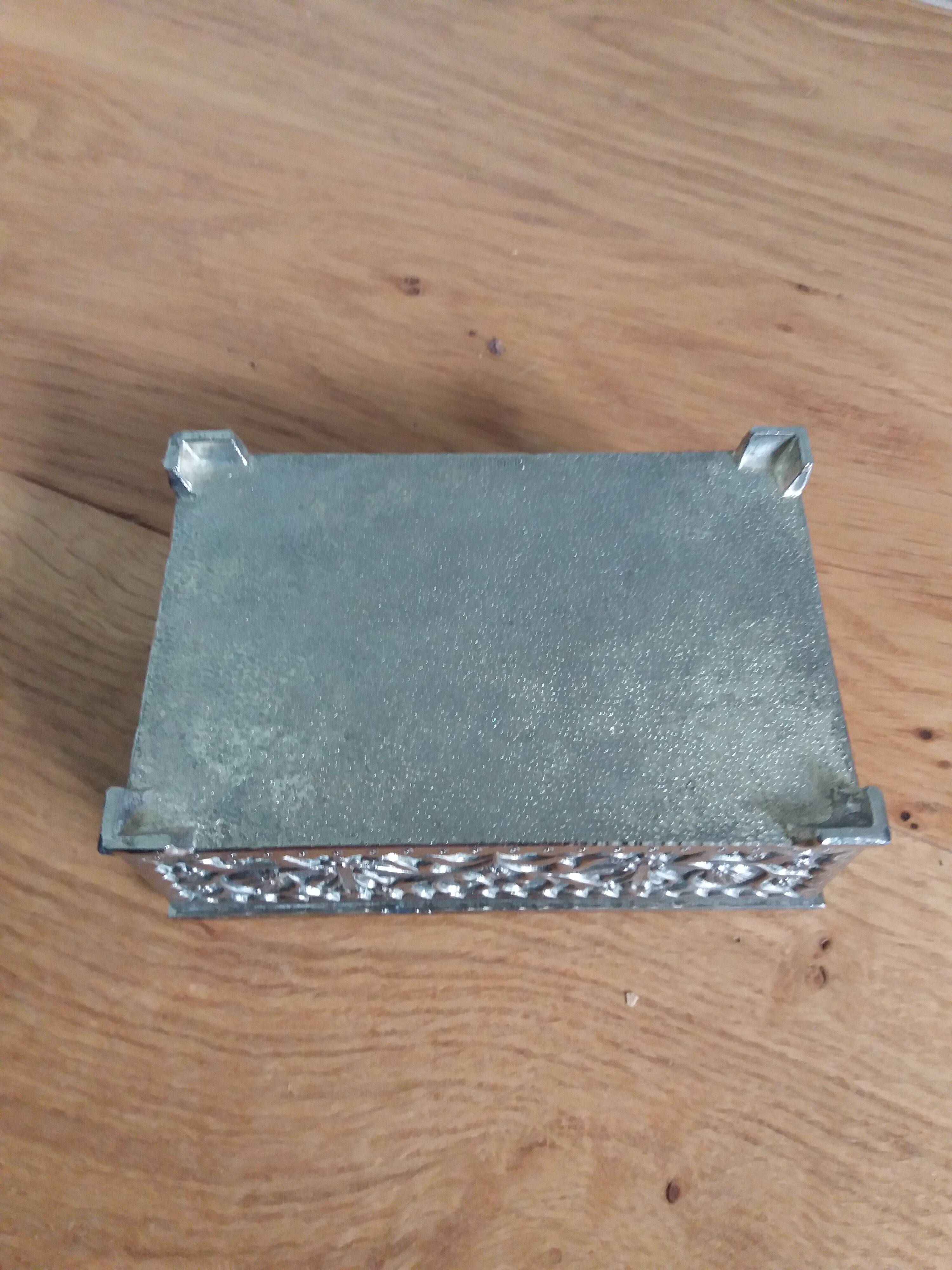 Silver plated jewelry box