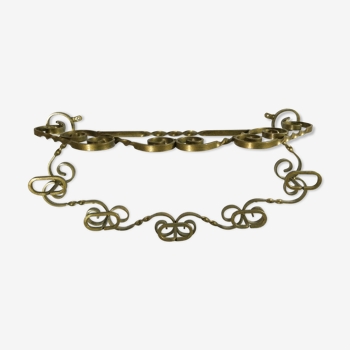 Twisted wrought iron wall coat rack