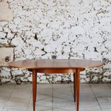 Table ronde extensible en teck vintage scandinave