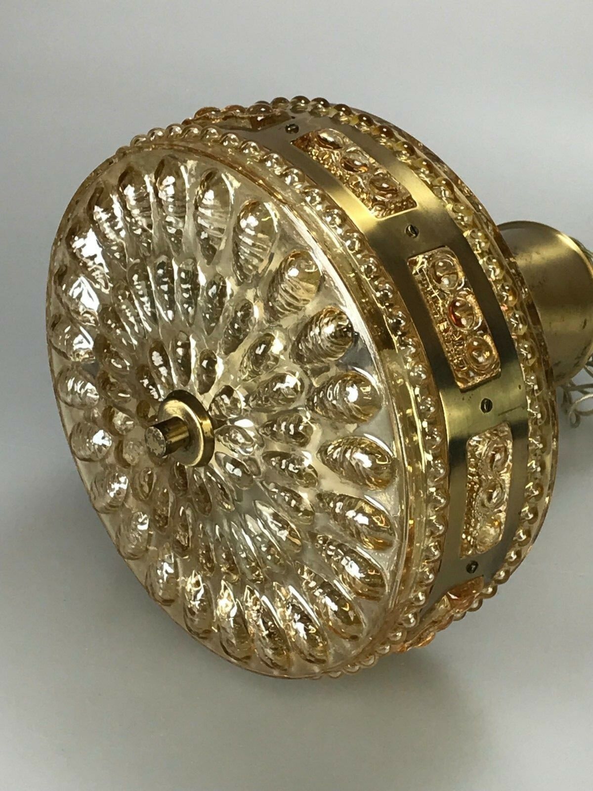 60s 70s lamp hanging lamp ball lamp bubble brass glass space age design