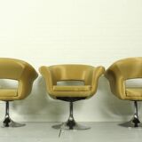 Set of 3 Vintage Swedish design Johanson 'Largo' swivel chairs, 1990s