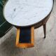 Table bouillotte 2 tirettes et 2 tiroirs plateau marbre style Louis XVl