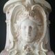 Patinated plaster wall cariatide console