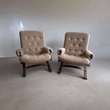 Set of 2 vintage westnofa style club armchairs