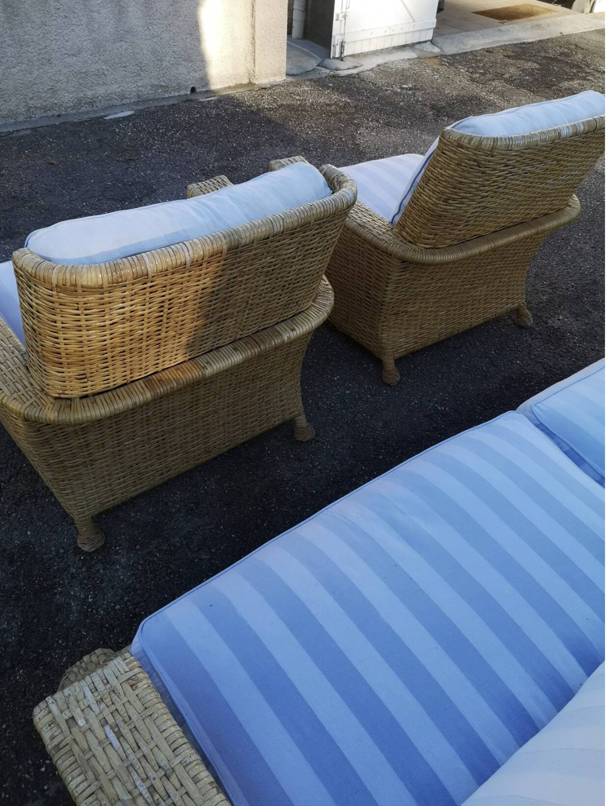 Vintage rattan lounge