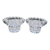Paire de bougeoirs en cristal