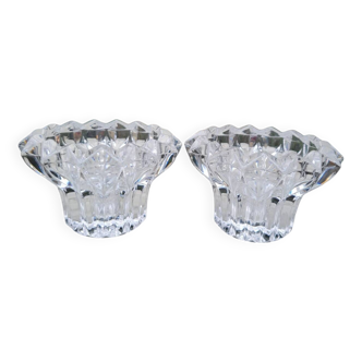 Pair of crystal candlesticks