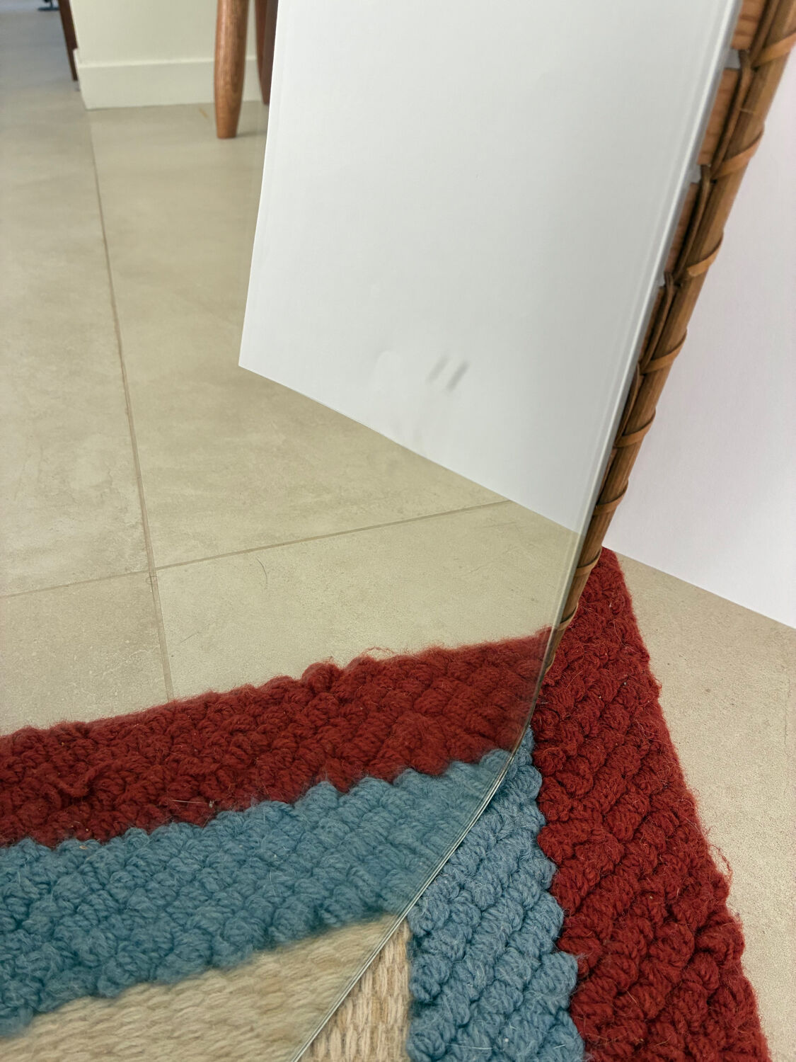 Vintage rattan mirror