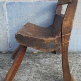 Brutalist folk art bench