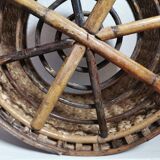 Vintage woven fiber basket