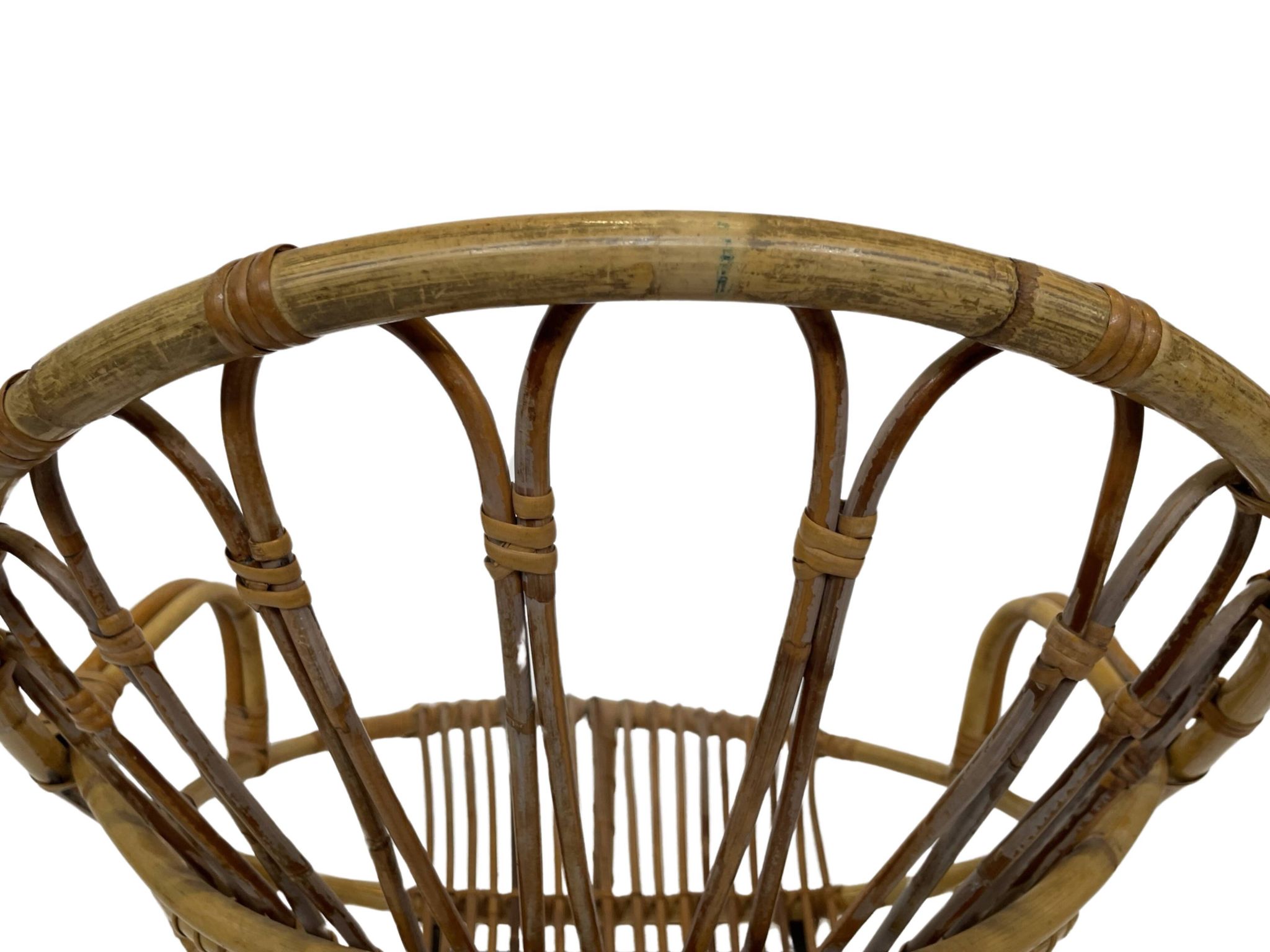 Rattan chair by Dirk van Sliedregt Rohe Noordwolde 1960 in the Netherlands