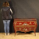French lacquered, painted and gilded chinoiserie commode