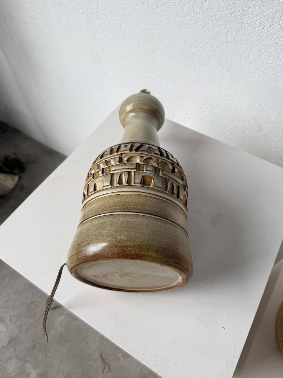 Ceramic table lamp by Marius Bessone