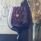 Cup, Empoli Amethyst glass. Italian art, hand-blown, 1950s.