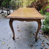 Louis XV coffee table in oak and cherry marquetry.