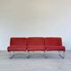 Red leather Remmi sofa by Yrjö Kukkapuro