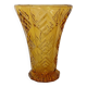 Amber yellow glass vase