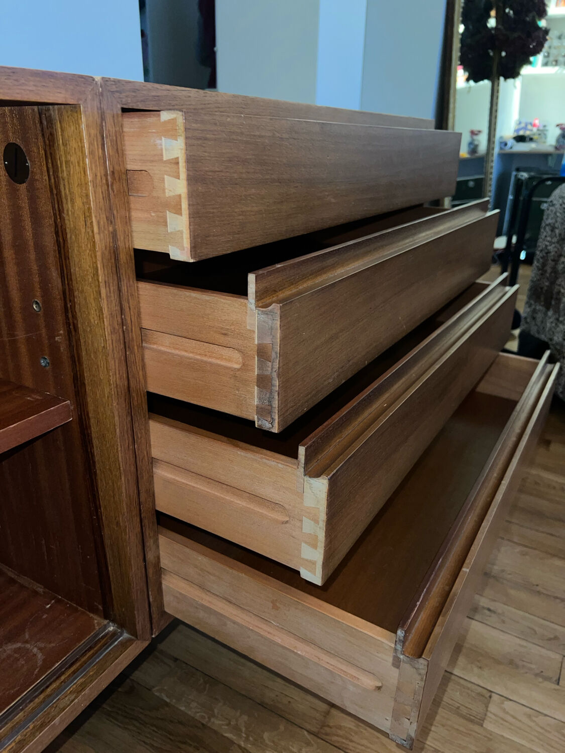 Vintage wooden enfilade