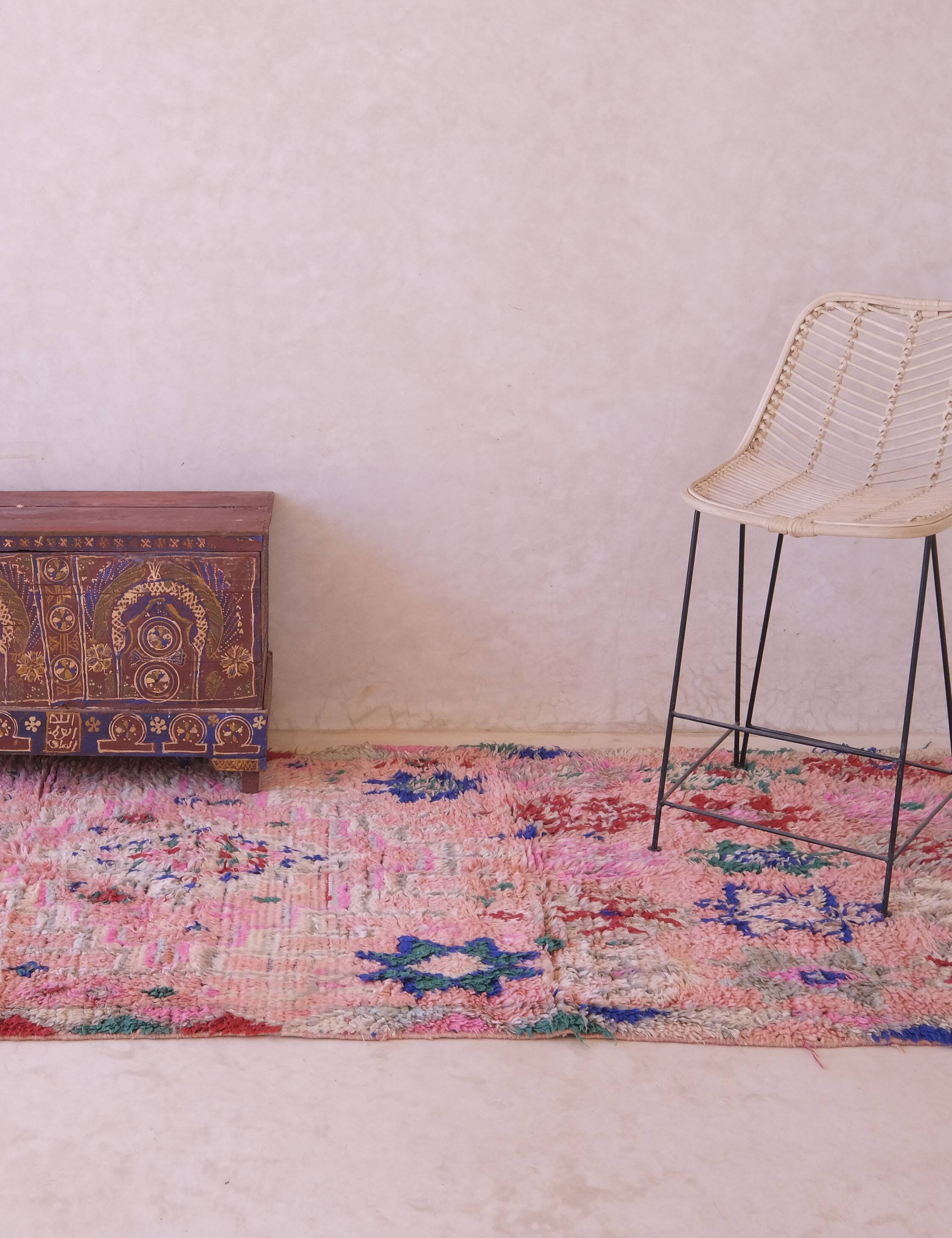 Pink Berber rug - 272 x 107 cm