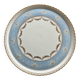 Pastel blue porcelain art cake dish