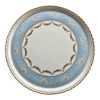 Pastel blue porcelain art cake dish
