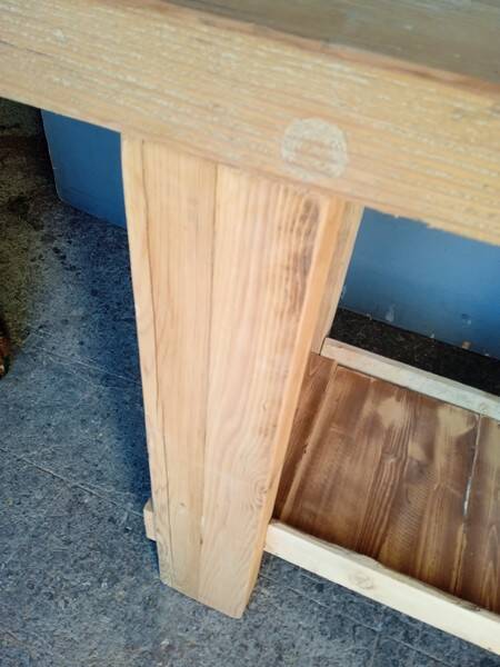 Workbench 120cm old solid wood