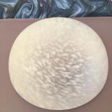 Round ceiling lamp in white clichy glass