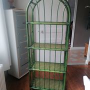 Étagère bambou /rotin verte