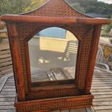 Vintage bamboo and cane mirror