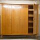 Scandinavian wardrobe 1960 honey color 4 doors L 205 cm