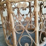 Peacock rattan sofa table or end