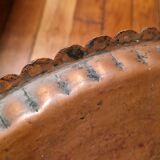Antique Algerian red copper tray, circa 1950