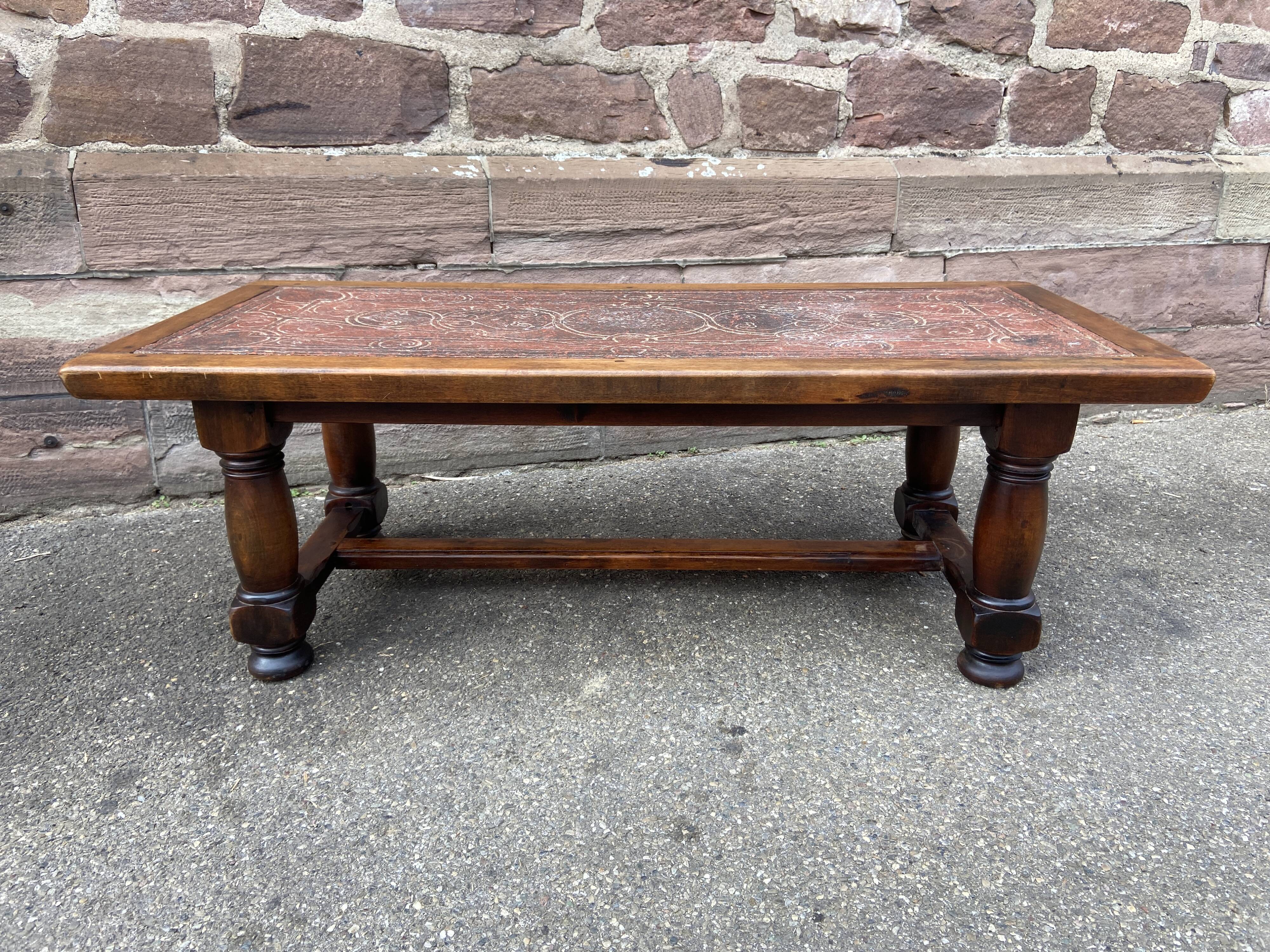 Vintage lava stone coffee table 60s
