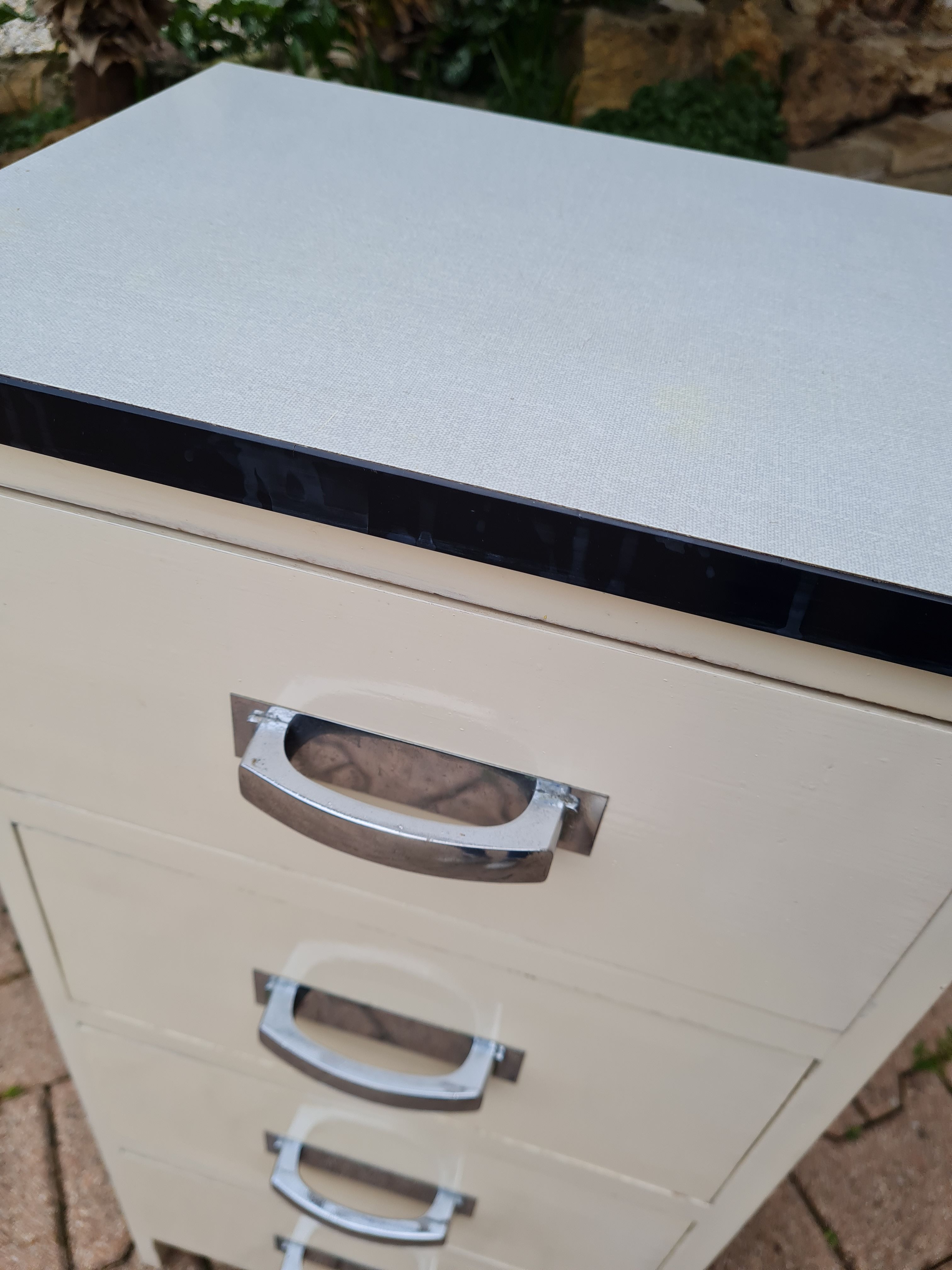 Vintage wooden furniture 4 drawers and formica tops
