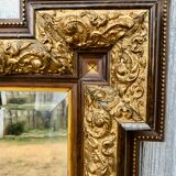 Large mirror gilded wood 76x109