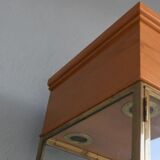 Brass and wood store window