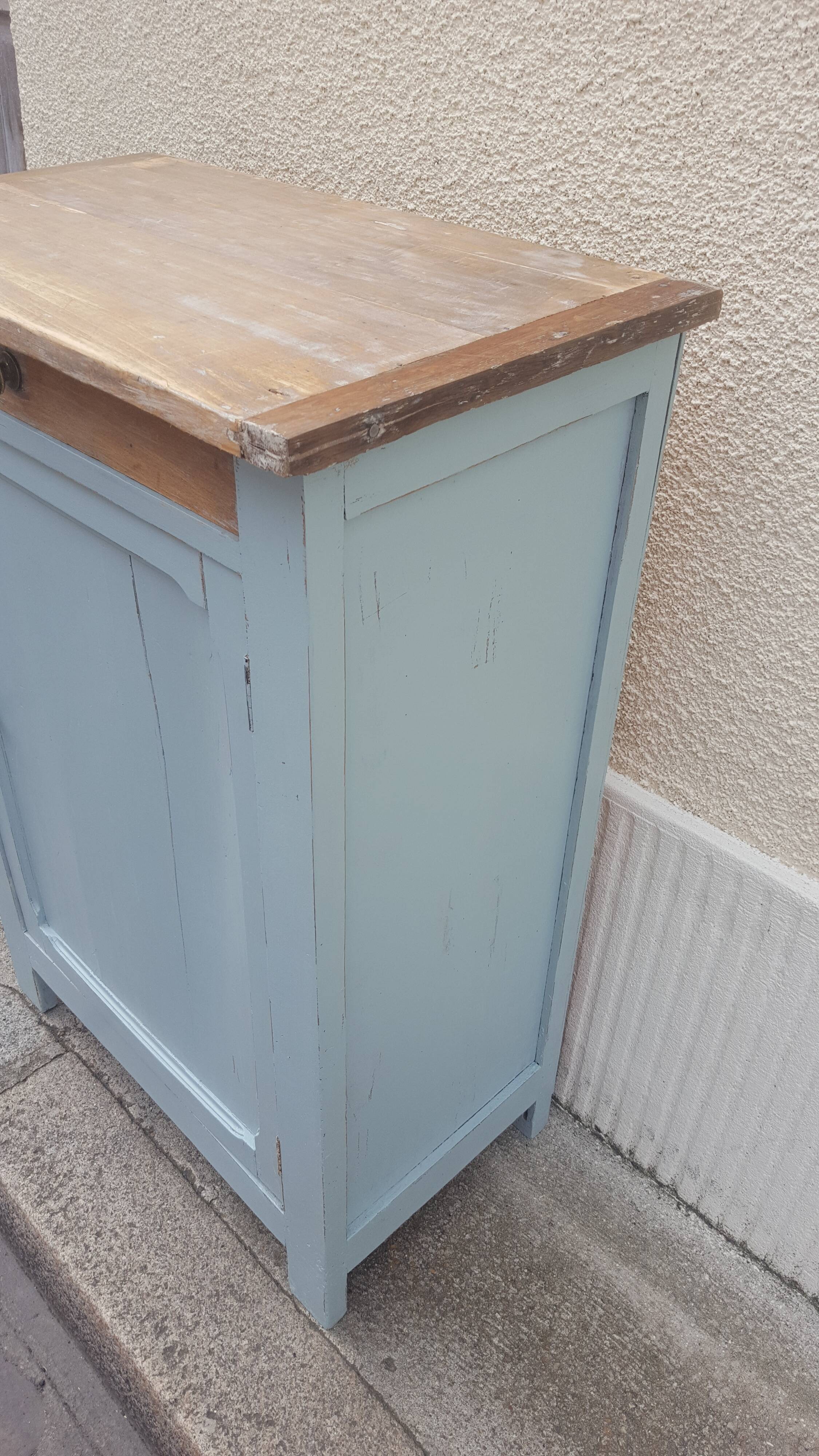 Parisian buffet wood and pastel